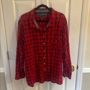 Tommy Hilfiger Red Button Down Shirt